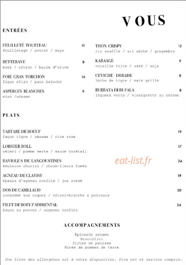 Vous — carte page 1