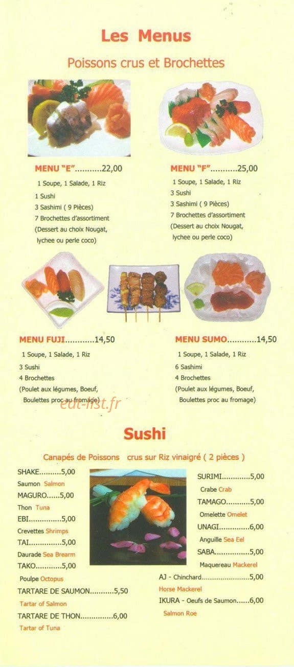 Yaki tokyo — carte page 3