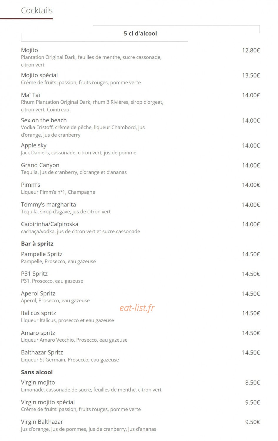 Balthazar — carte page 6
