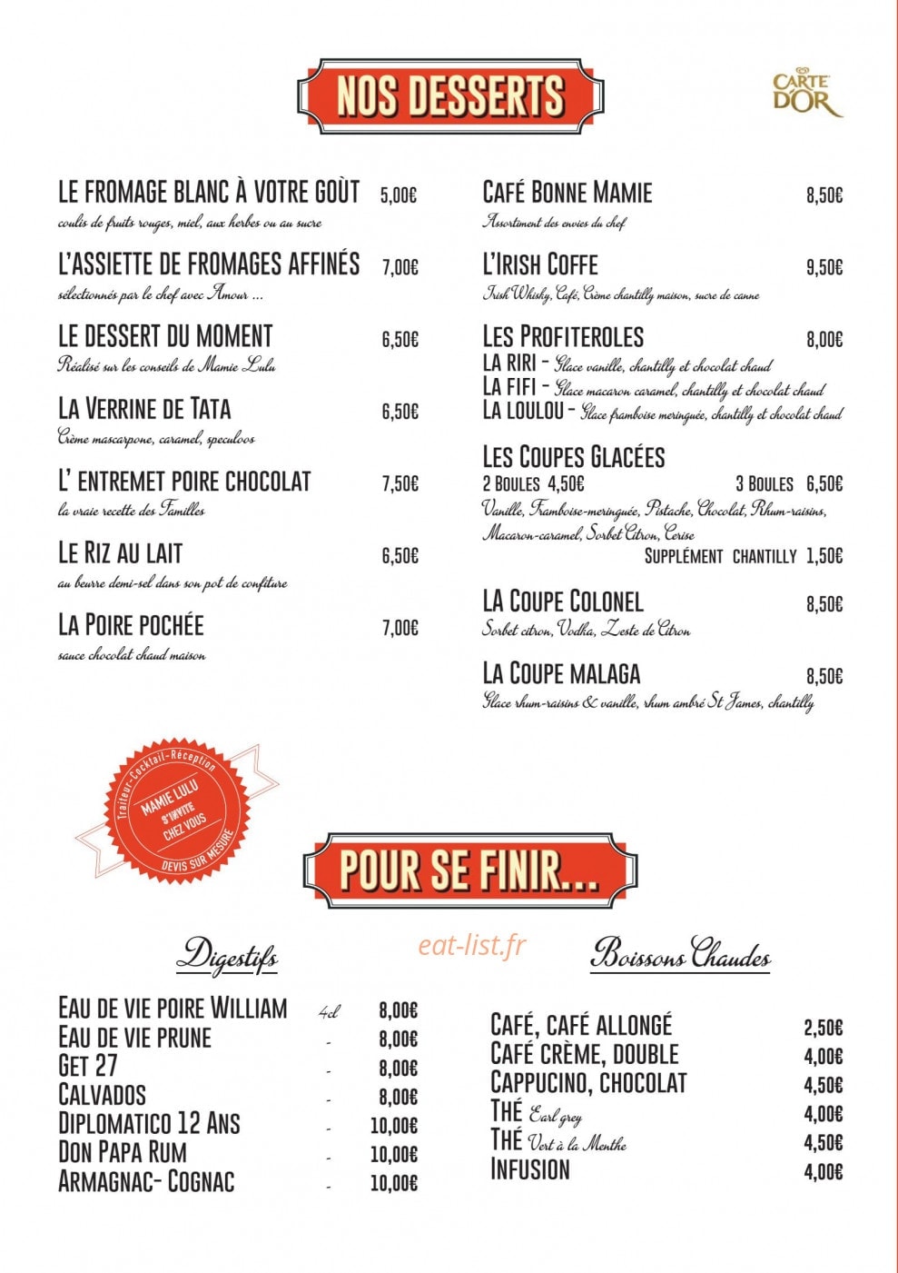 Chez Lulu — carte page 4