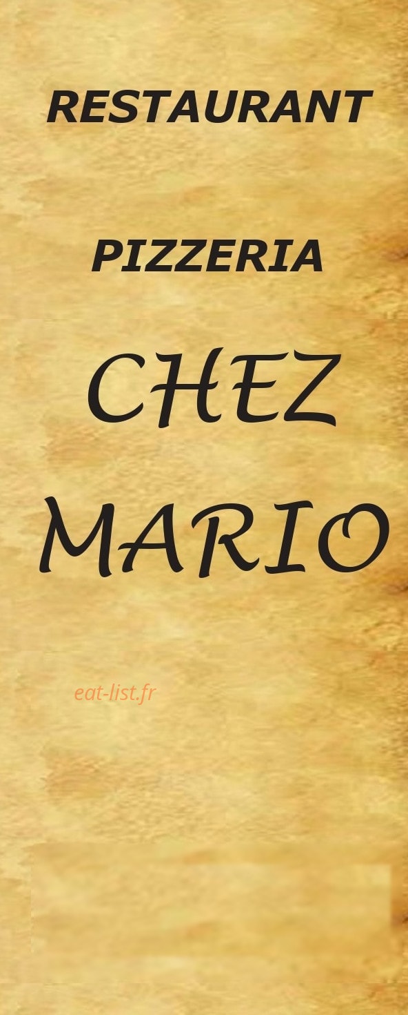 Chez Mario — carte page 1