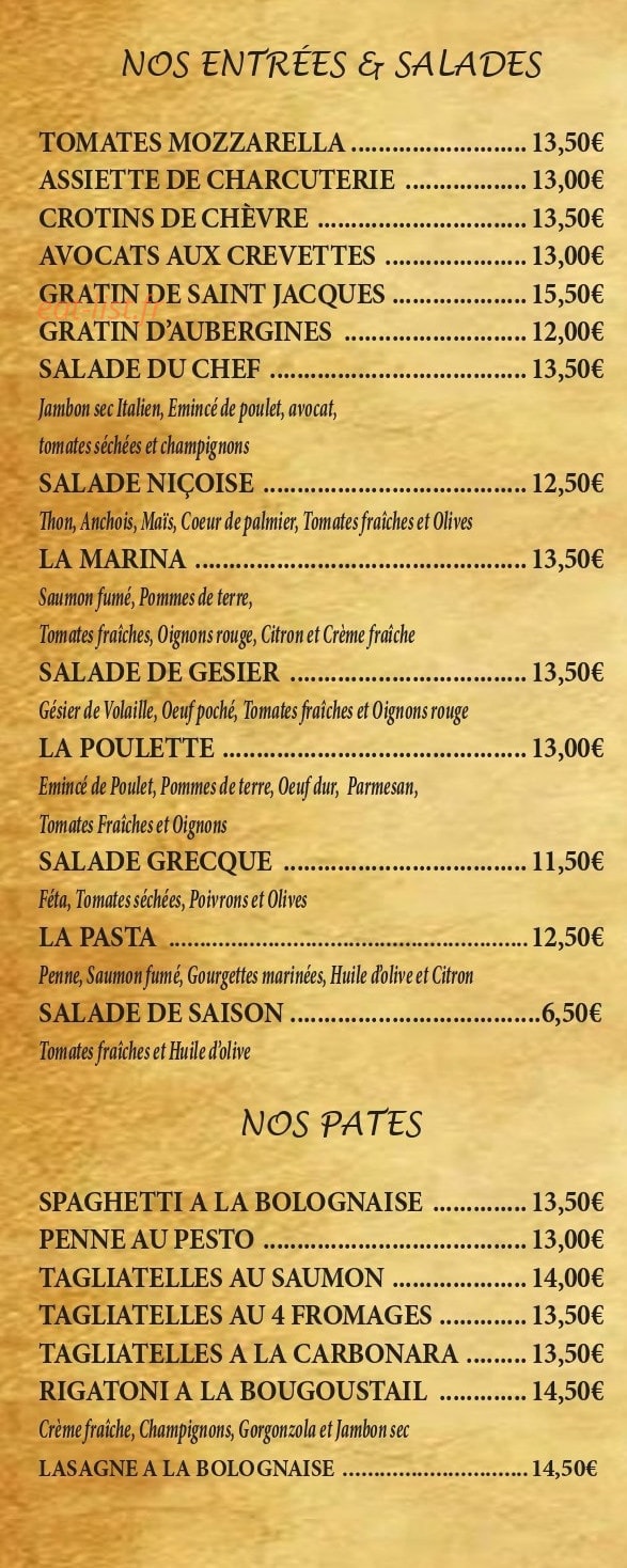 Chez Mario — carte page 2