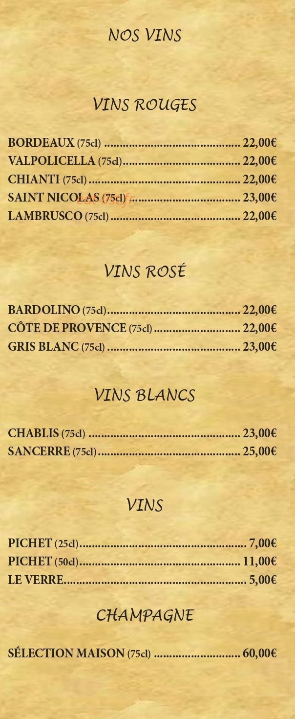 Chez Mario — carte page 6
