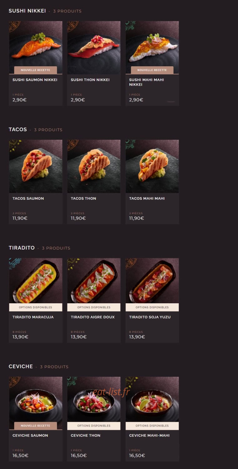 Côté Sushi — carte page 5