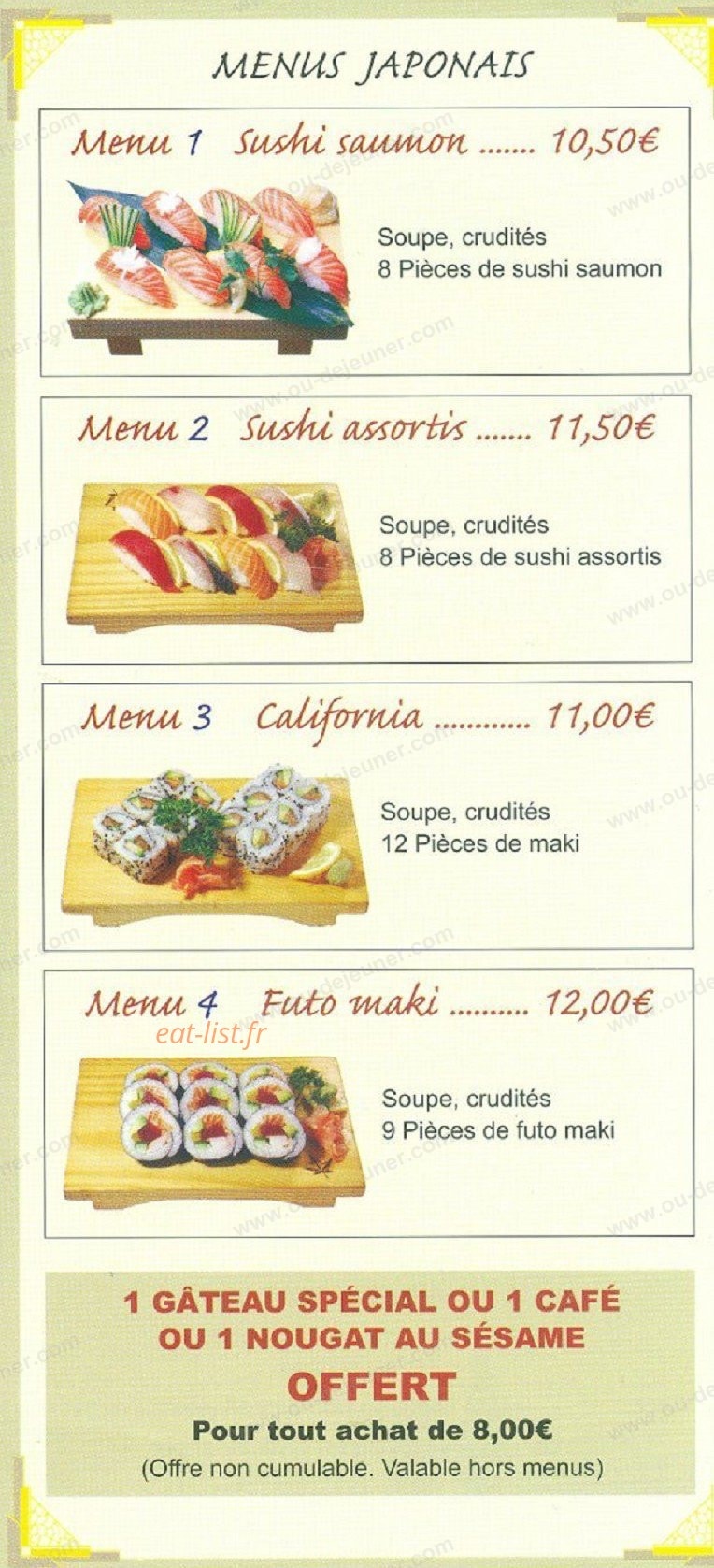 Délice d'asie — carte page 5