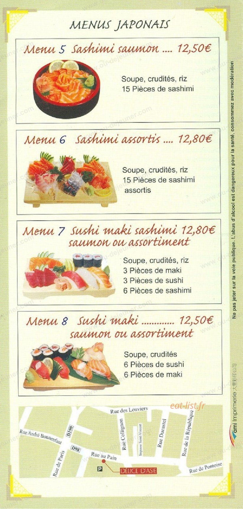 Délice d'asie — carte page 6