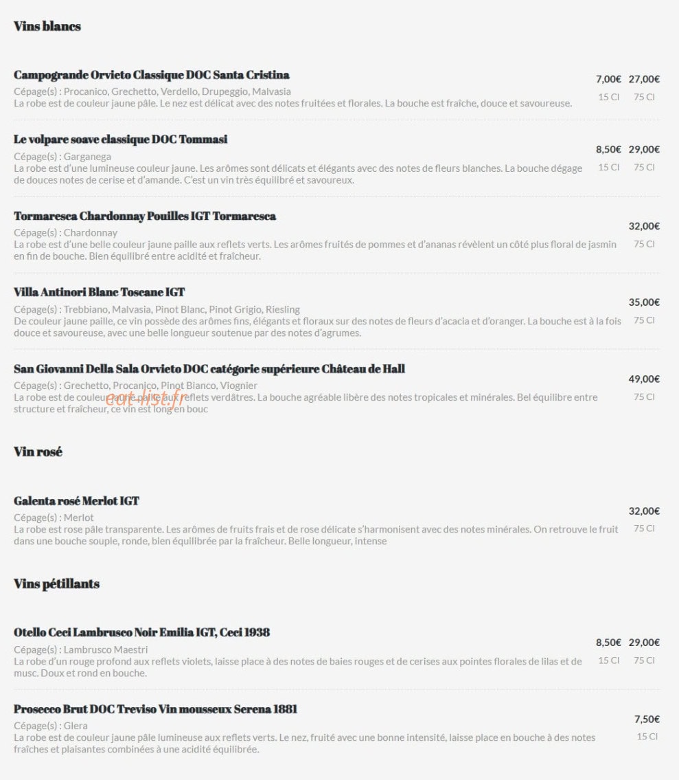 Il Invito Ristorante — carte page 10