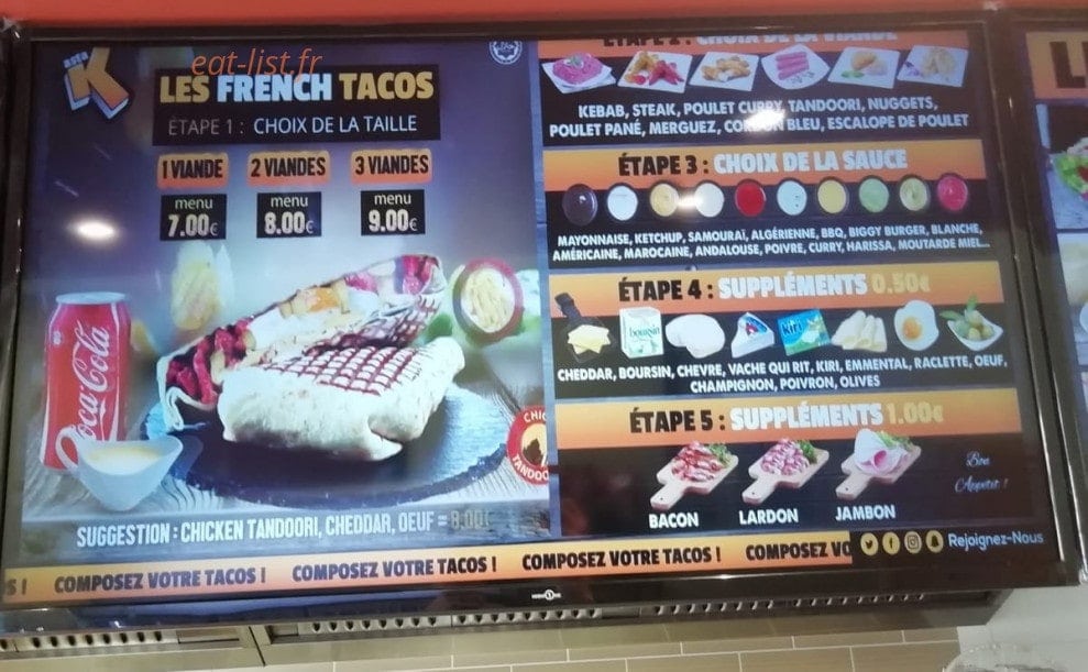 Kasta Tacos & Burger — carte page 3