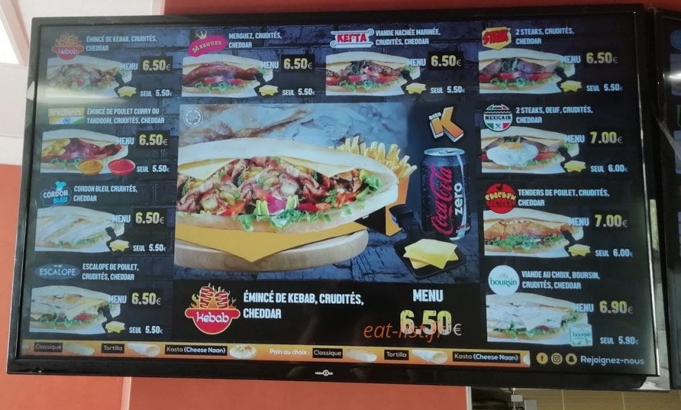 Kasta Tacos & Burger — carte page 1