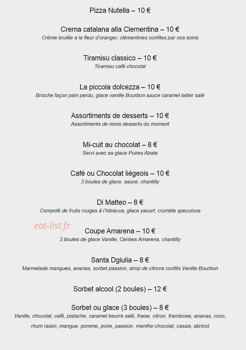 L'Annexe de l'Osteria — carte page 4