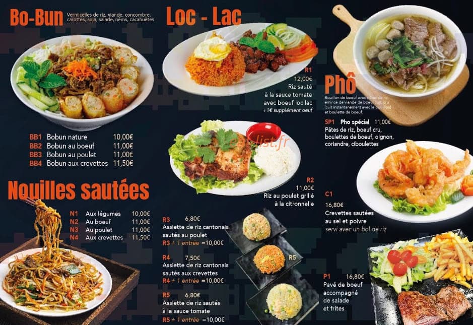 Carte et menu de L' Européen/Bobun Bel-Air à Saint Germain en Laye — Loc -lac , bo bun et phô,...