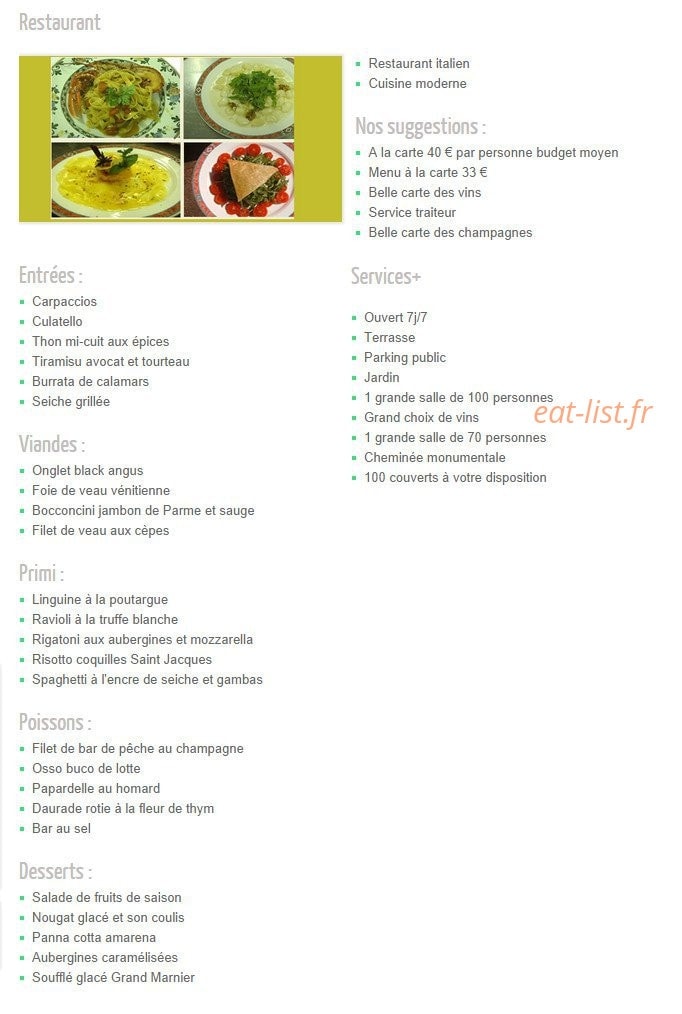 L'Osteria — carte page 2