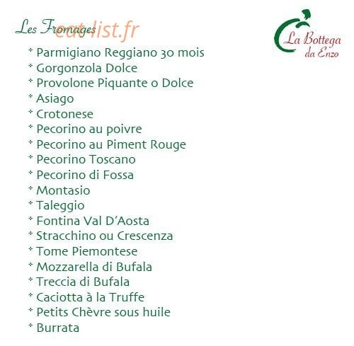 La Bottega — carte page 5