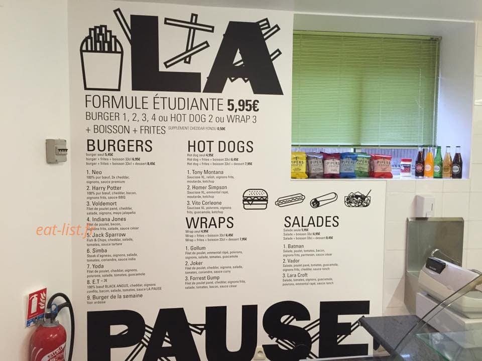 La Pause — carte page 1
