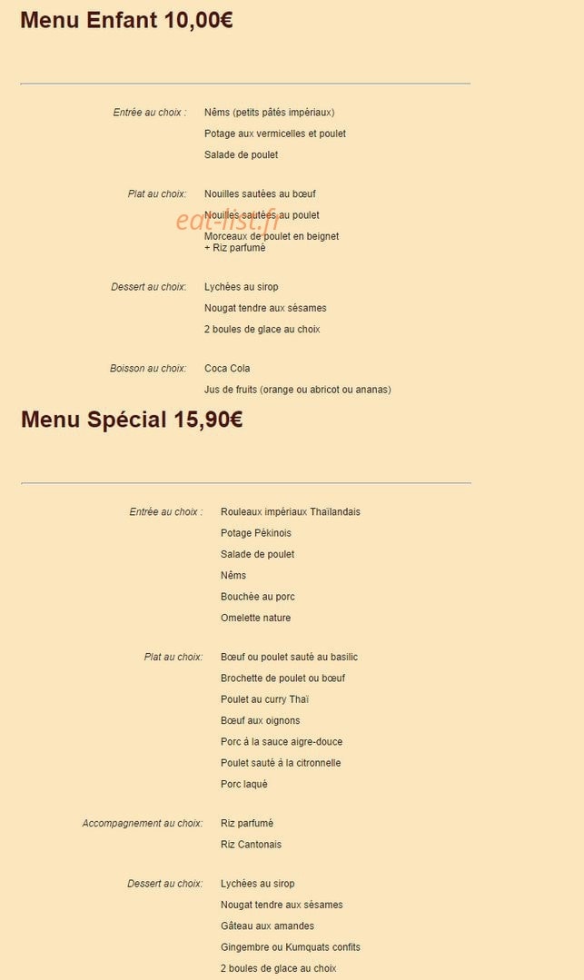 La Table Saint Germain — carte page 16