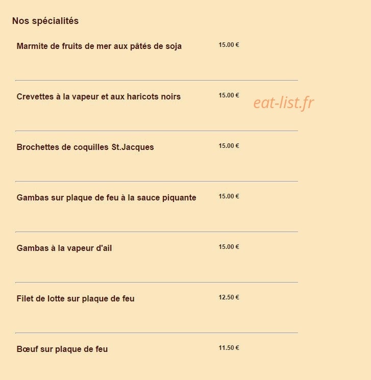 La Table Saint Germain — carte page 8