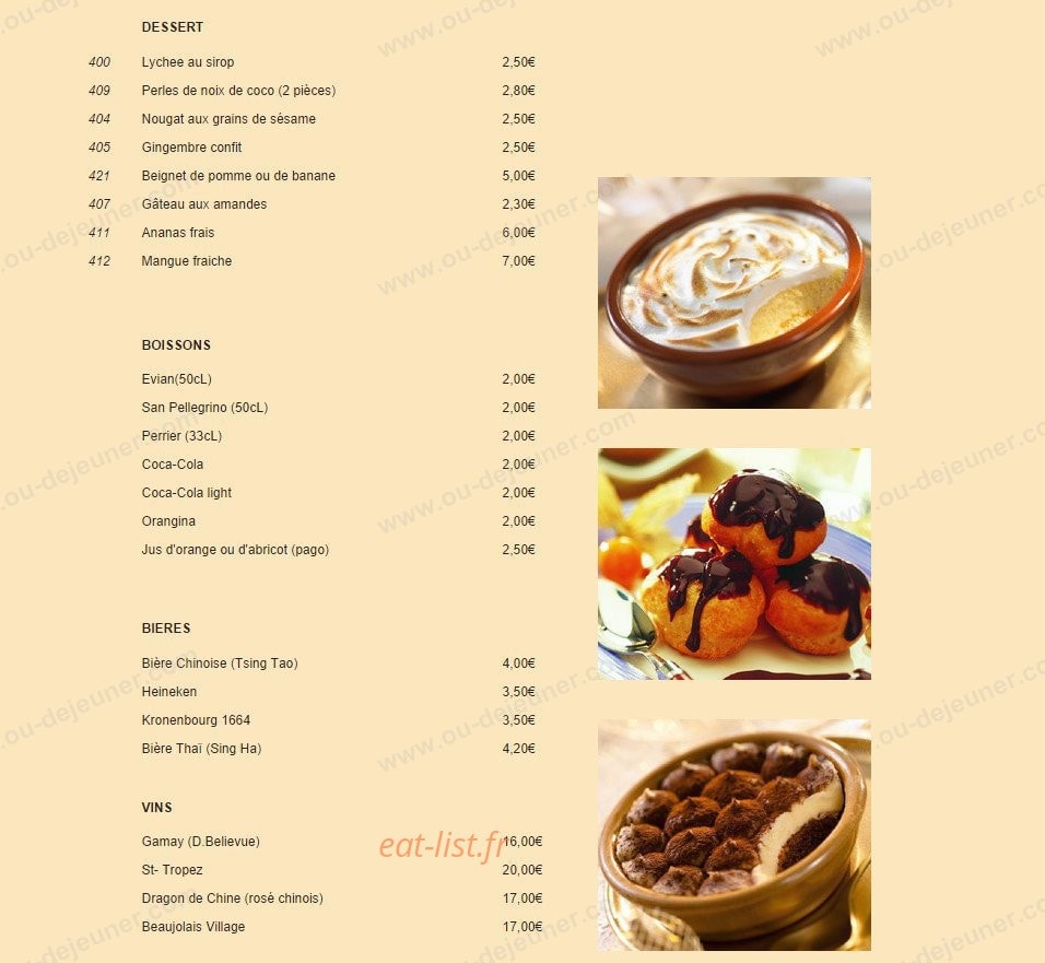 La Table Saint Germain — carte page 25