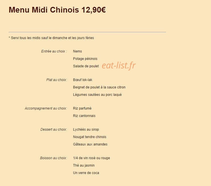 La Table Saint Germain — carte page 14