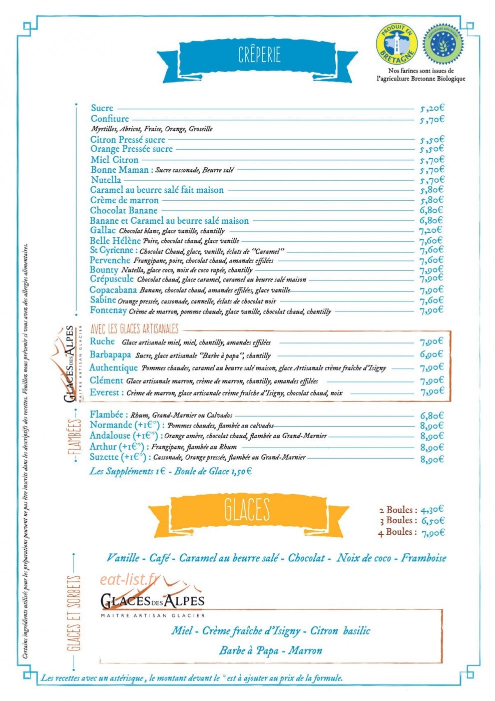 Le Comptoir Breto — carte page 5