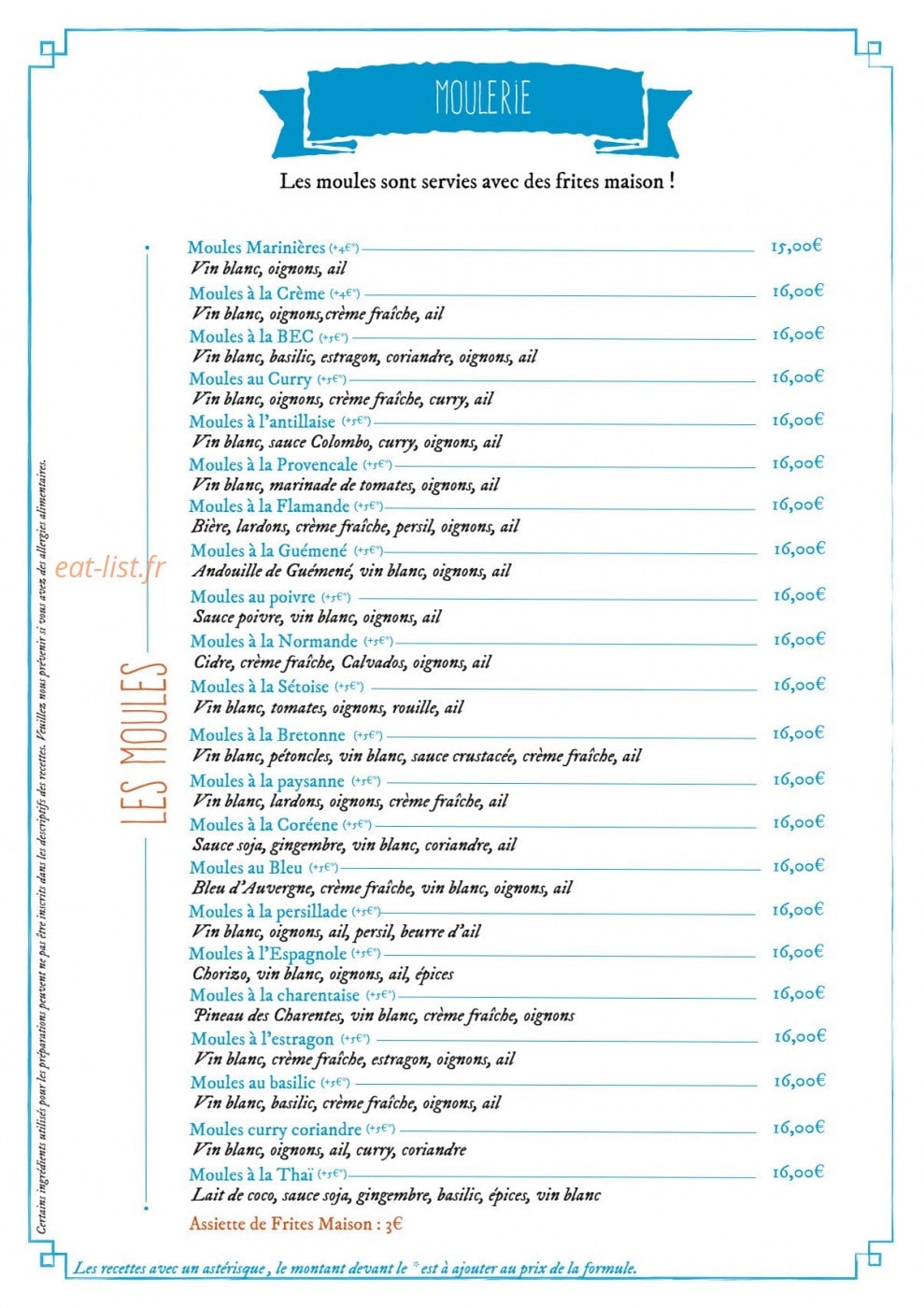 Le Comptoir Breto — carte page 8