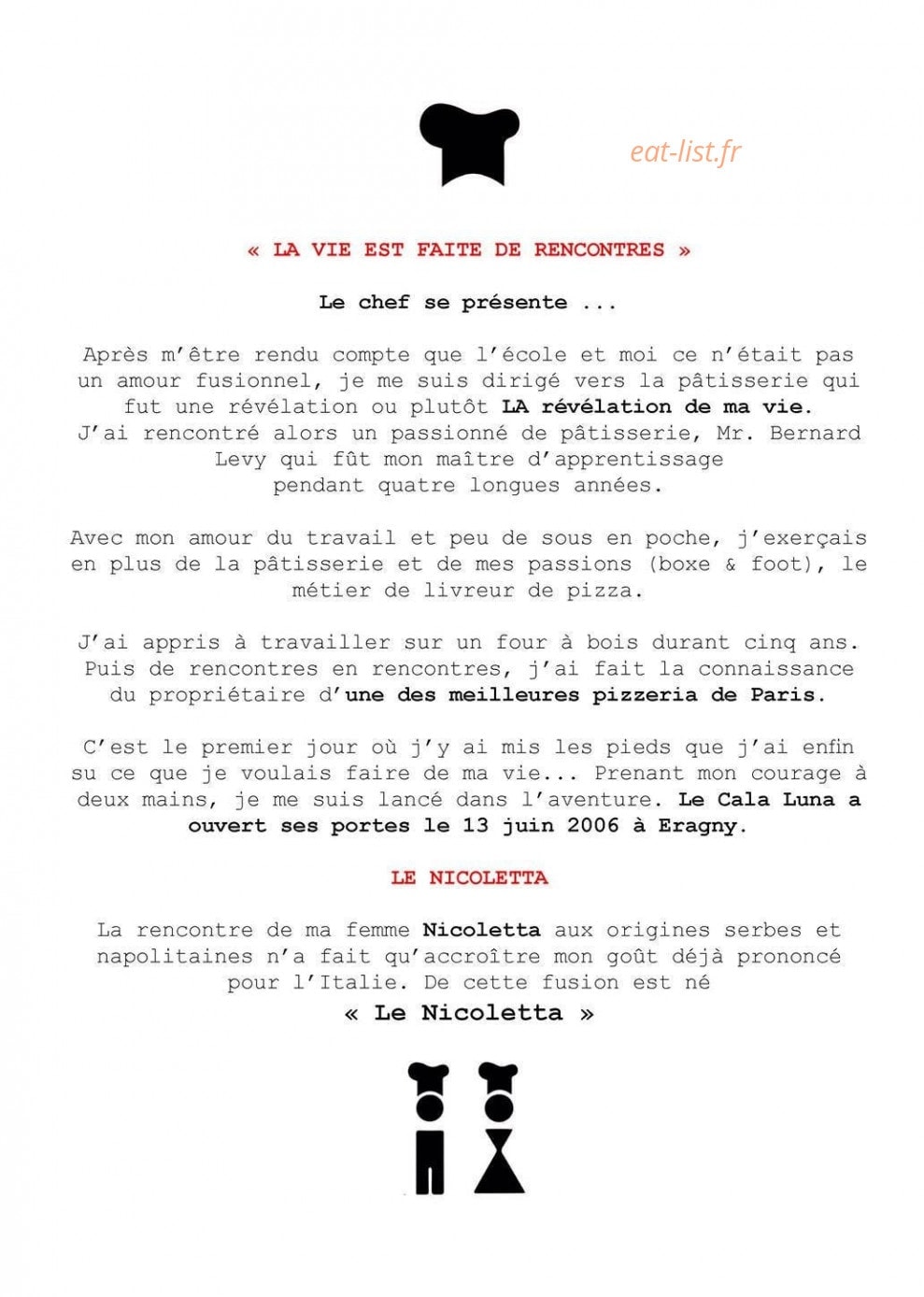 Le Nicoletta — carte page 2