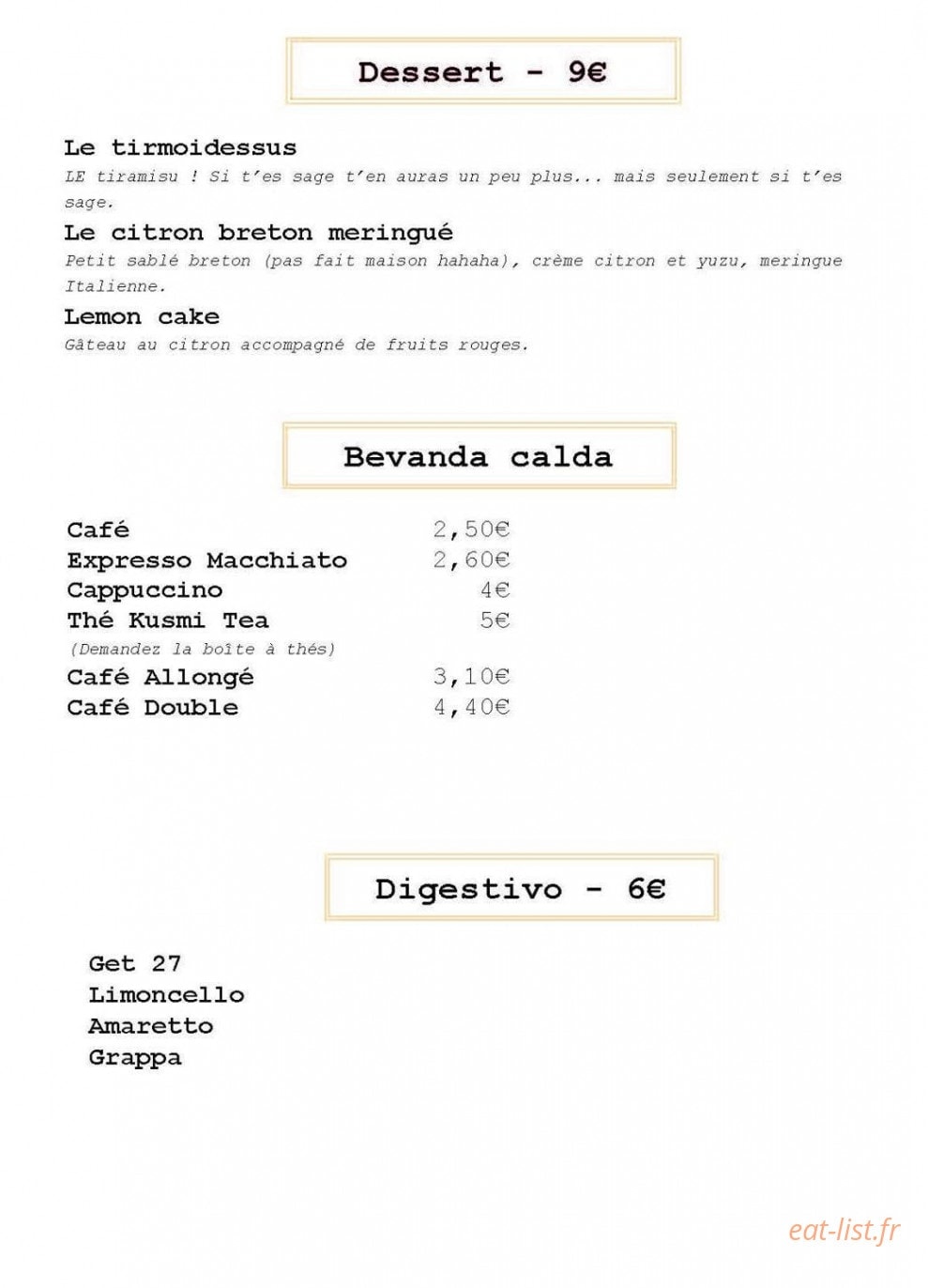Le Nicoletta — carte page 5