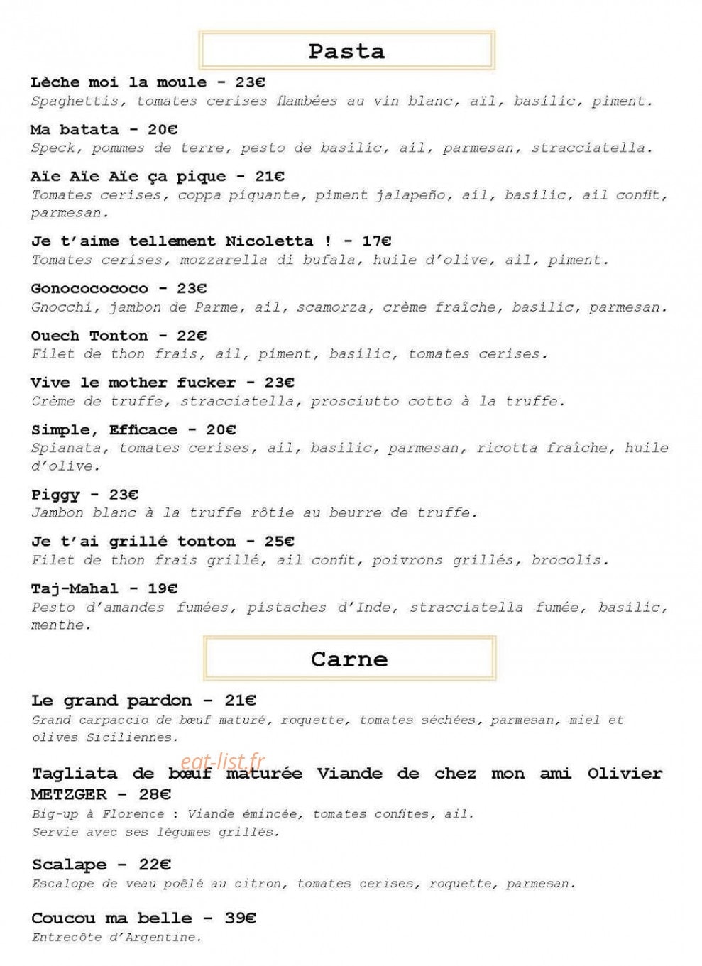 Le Nicoletta — carte page 6