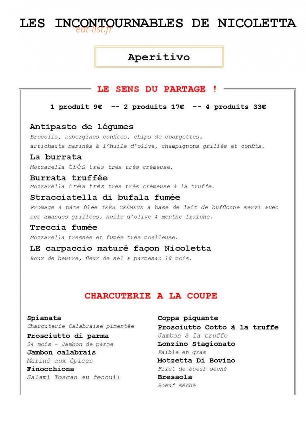 Le Nicoletta — carte page 9