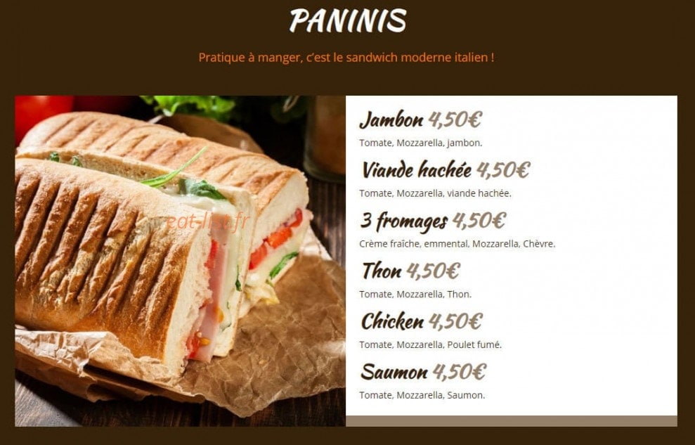 Pizza Des Loges — carte page 8