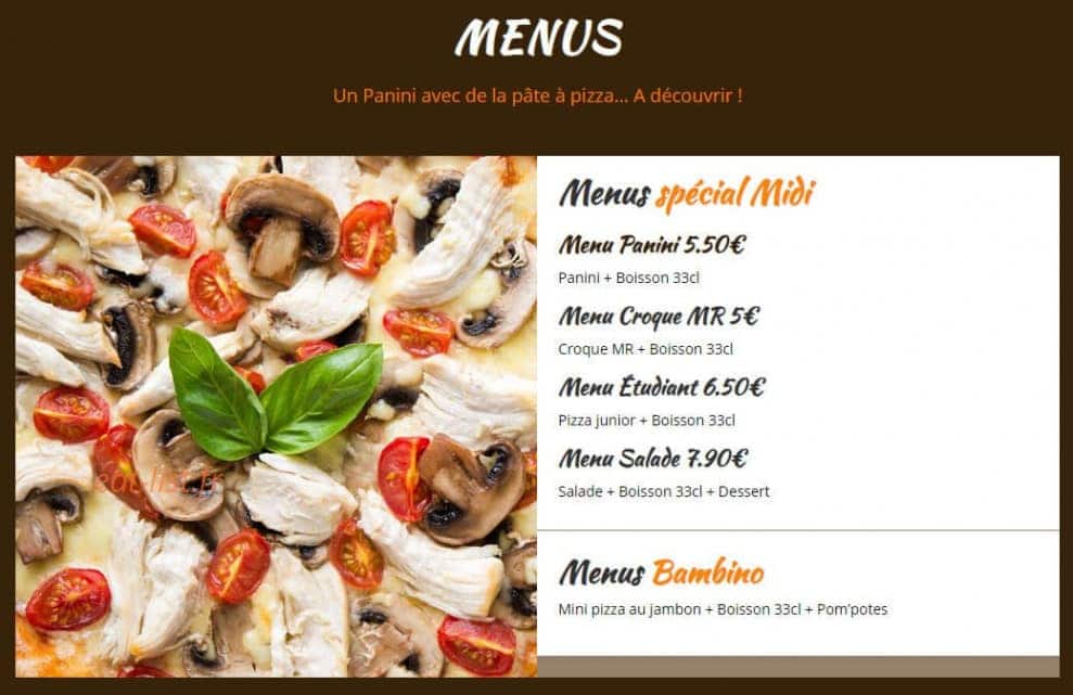 Pizza Des Loges — carte page 2
