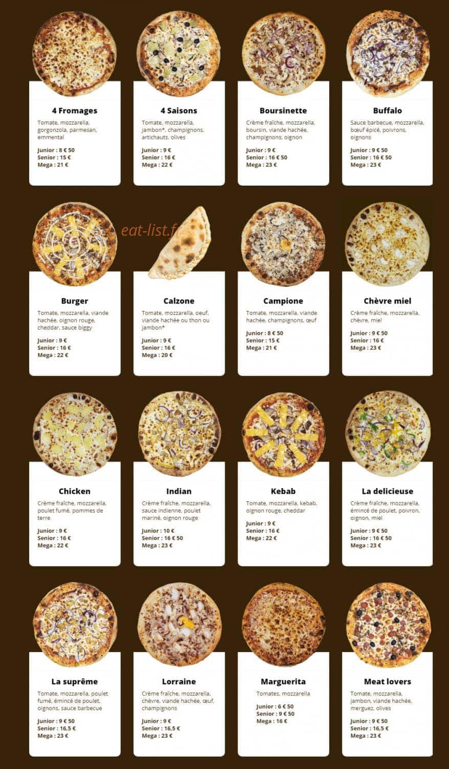 Pizza Des Loges — carte page 4