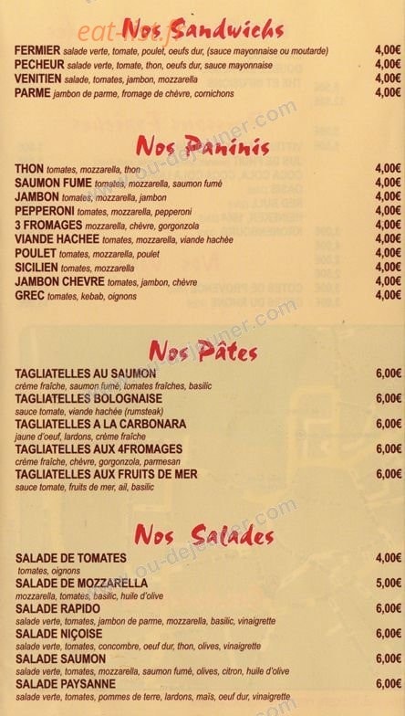 Sandwich's Co — carte page 4