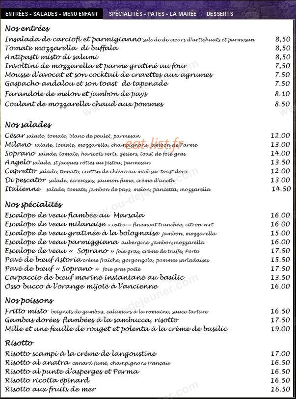 Soprano — carte page 1