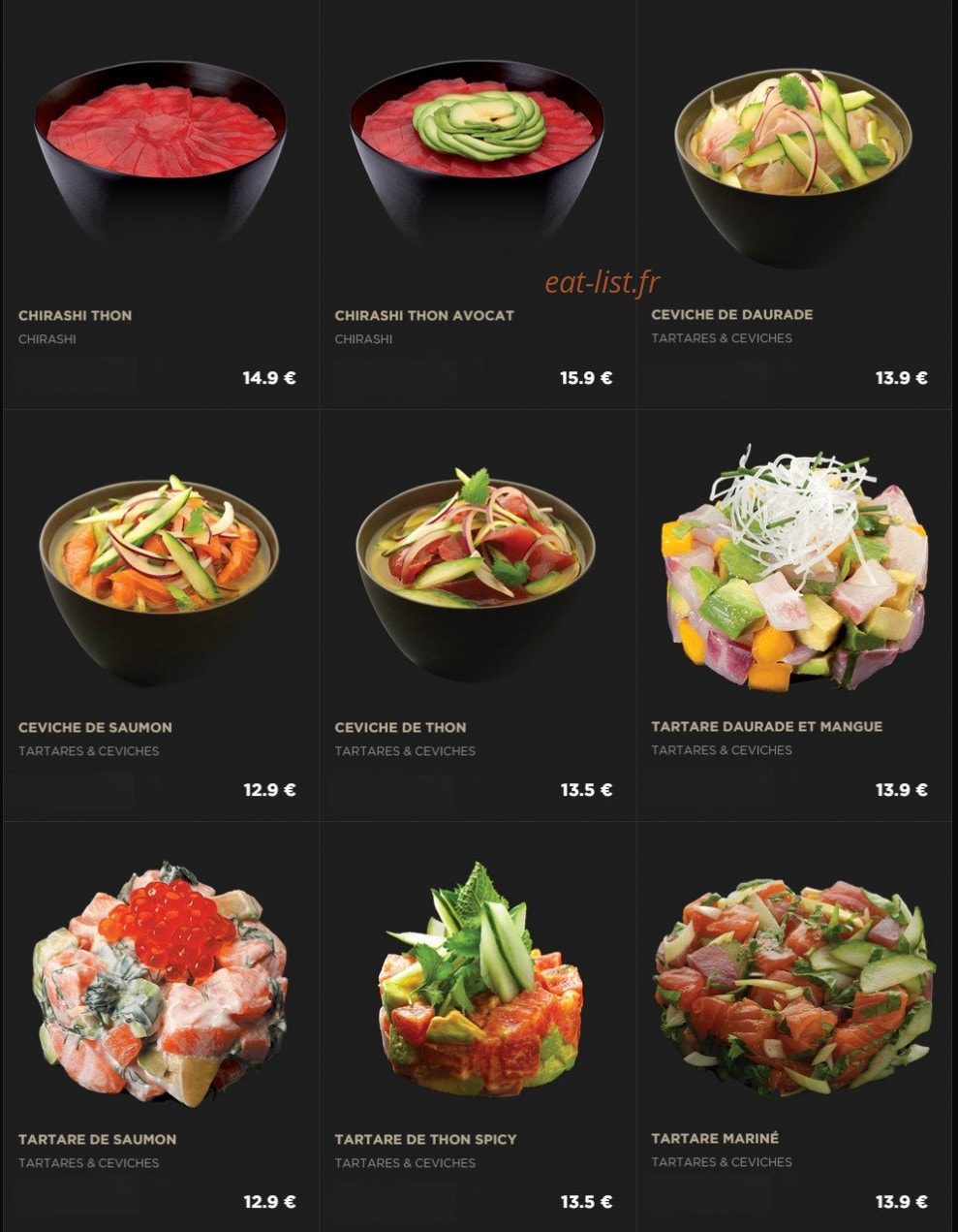 Sushi Shop — carte page 3