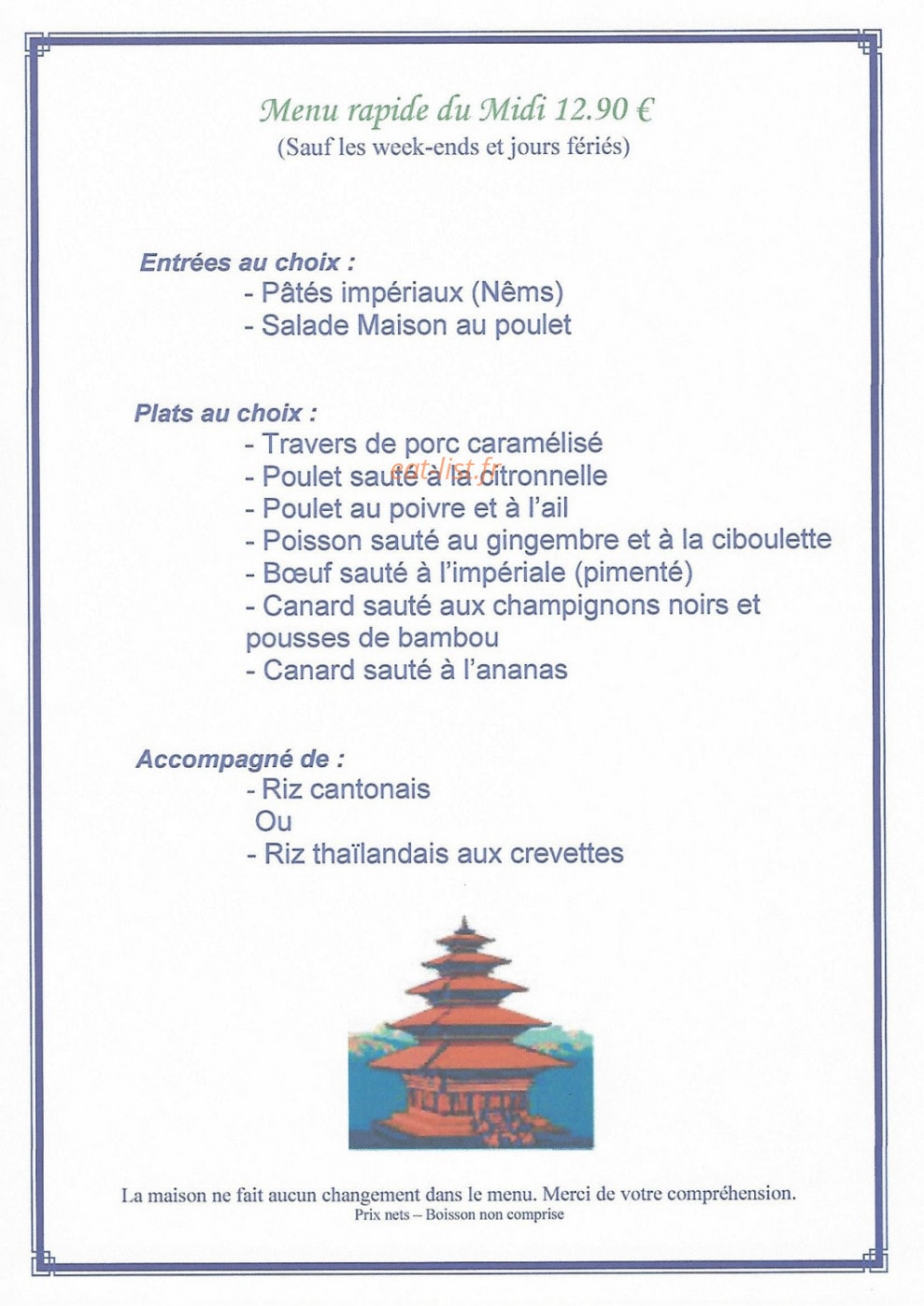 Le Château de Chine — carte page 10