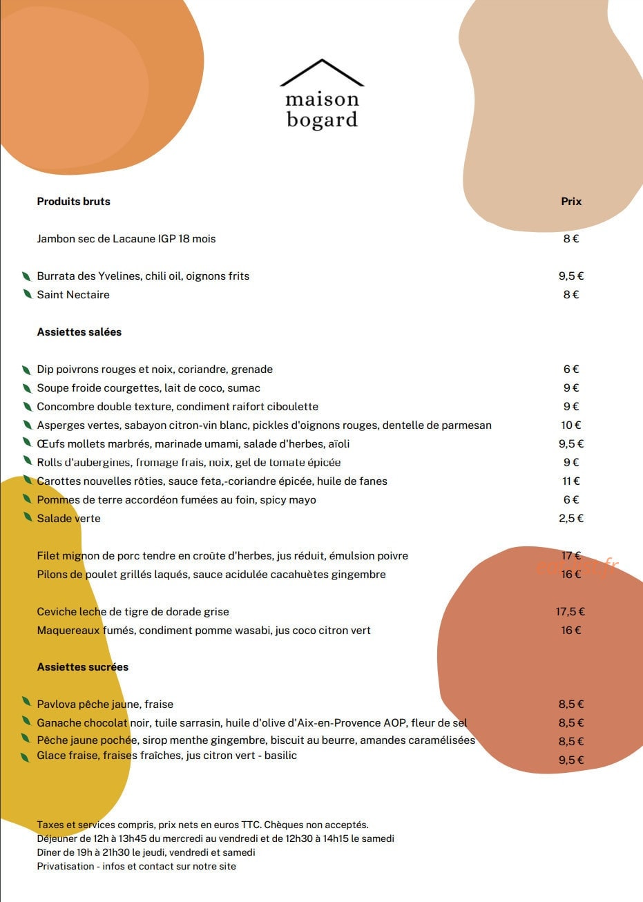 Maison Bogard — carte page 1