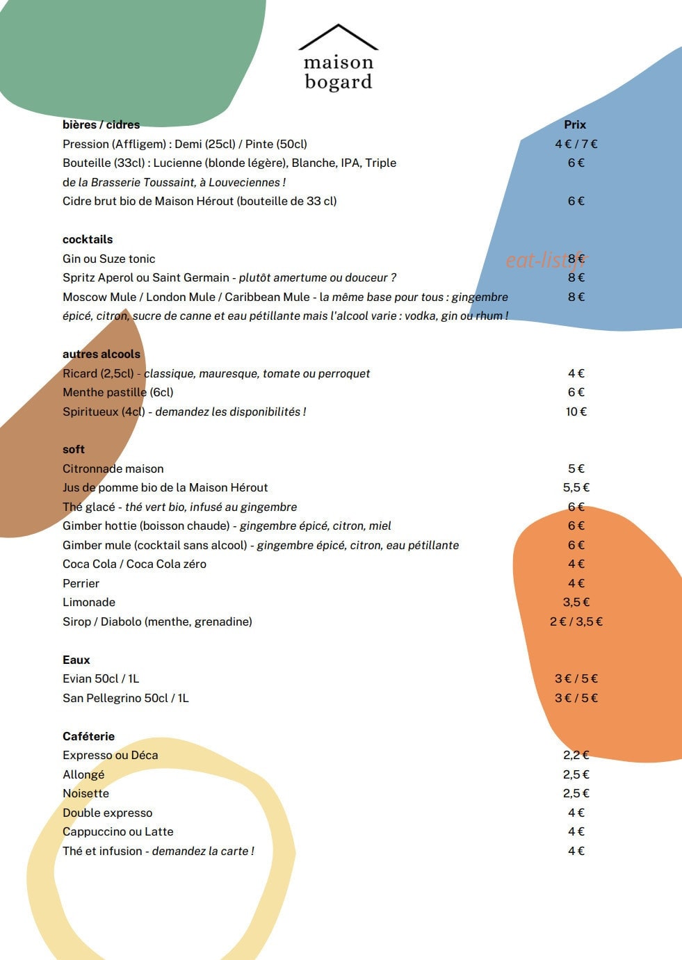 Maison Bogard — carte page 3