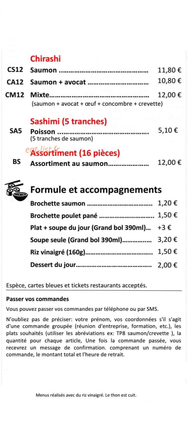 Temari Sushi — carte page 2