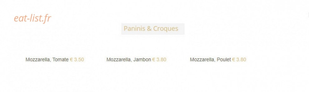 Chic Pizza — carte page 3
