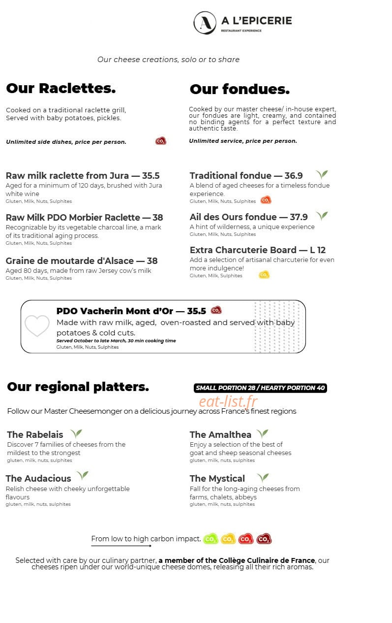 A l'Epicerie — carte page 5