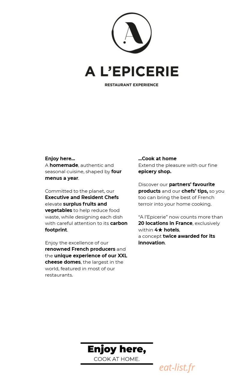 A l'Epicerie — carte page 2