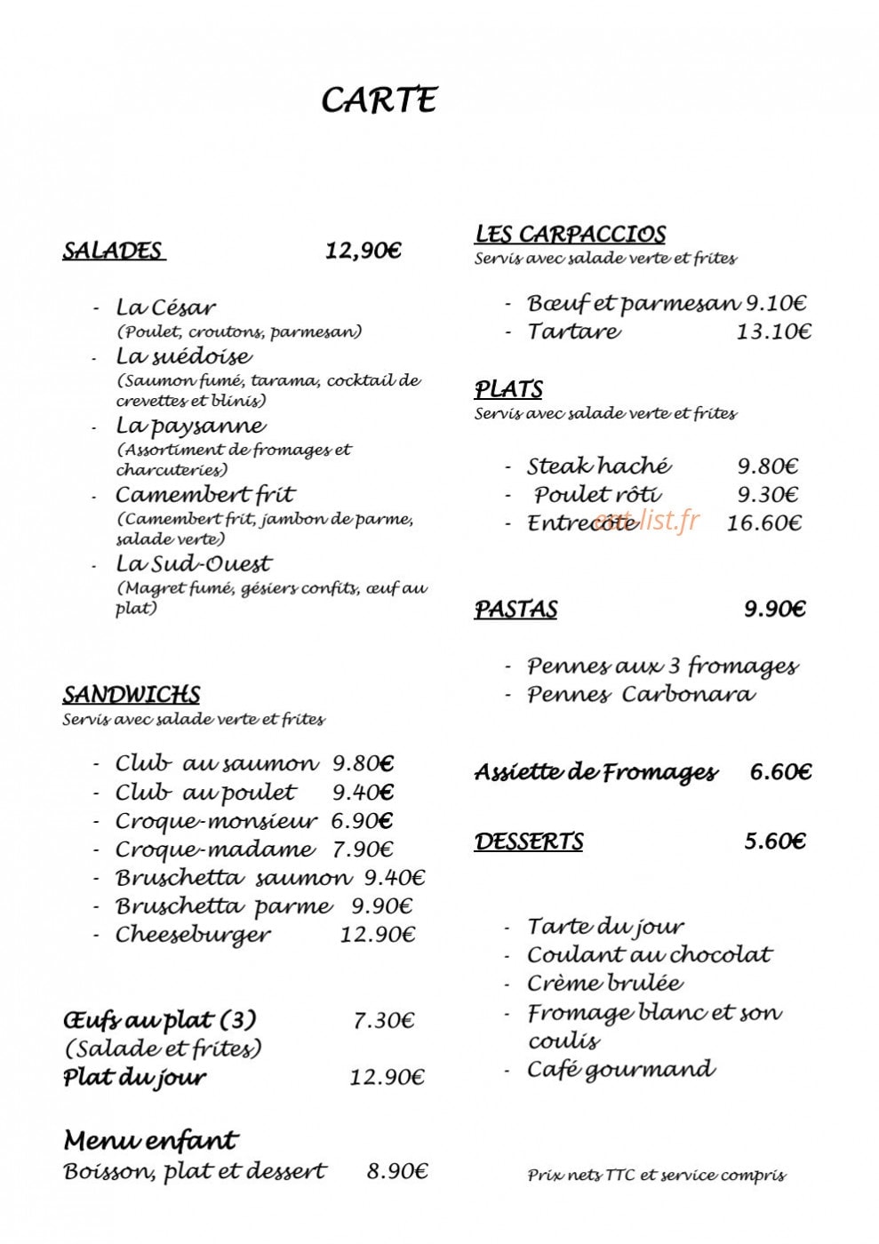 Le Pitch — carte page 1