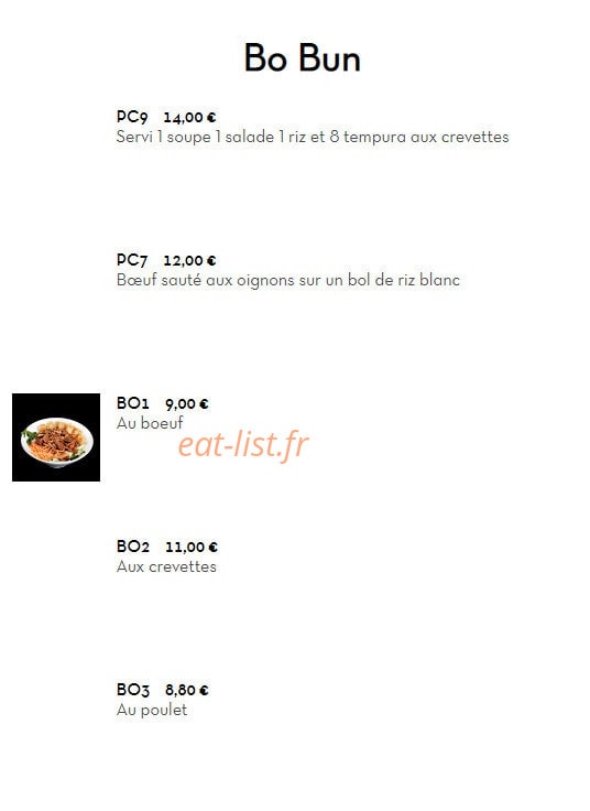 Yi Sushi — carte page 17