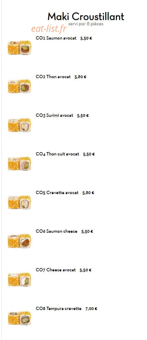 Yi Sushi — carte page 7