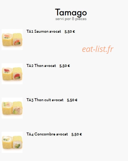 Yi Sushi — carte page 23
