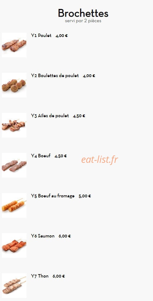 Yi Sushi — carte page 25