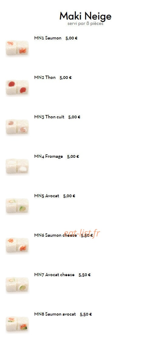Yi Sushi — carte page 9
