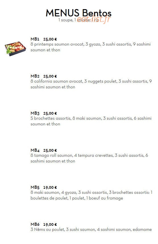 Yi Sushi — carte page 14