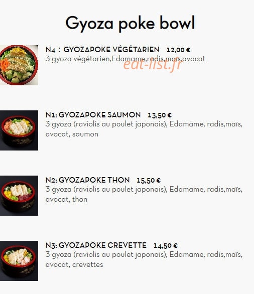 Yi Sushi — carte page 26