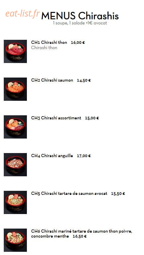 Yi Sushi — carte page 12